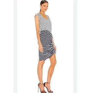 Veronica Beard Navy and White Striped Dress